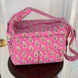 Vera Bradley Make Up Bag - pink and green paisley